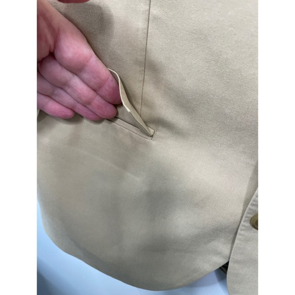 J Crew Mens Tan Cotton Two Button Blazer Sport Coat Ludlow Jacket Size 40R Prep - Picture 5 of 16